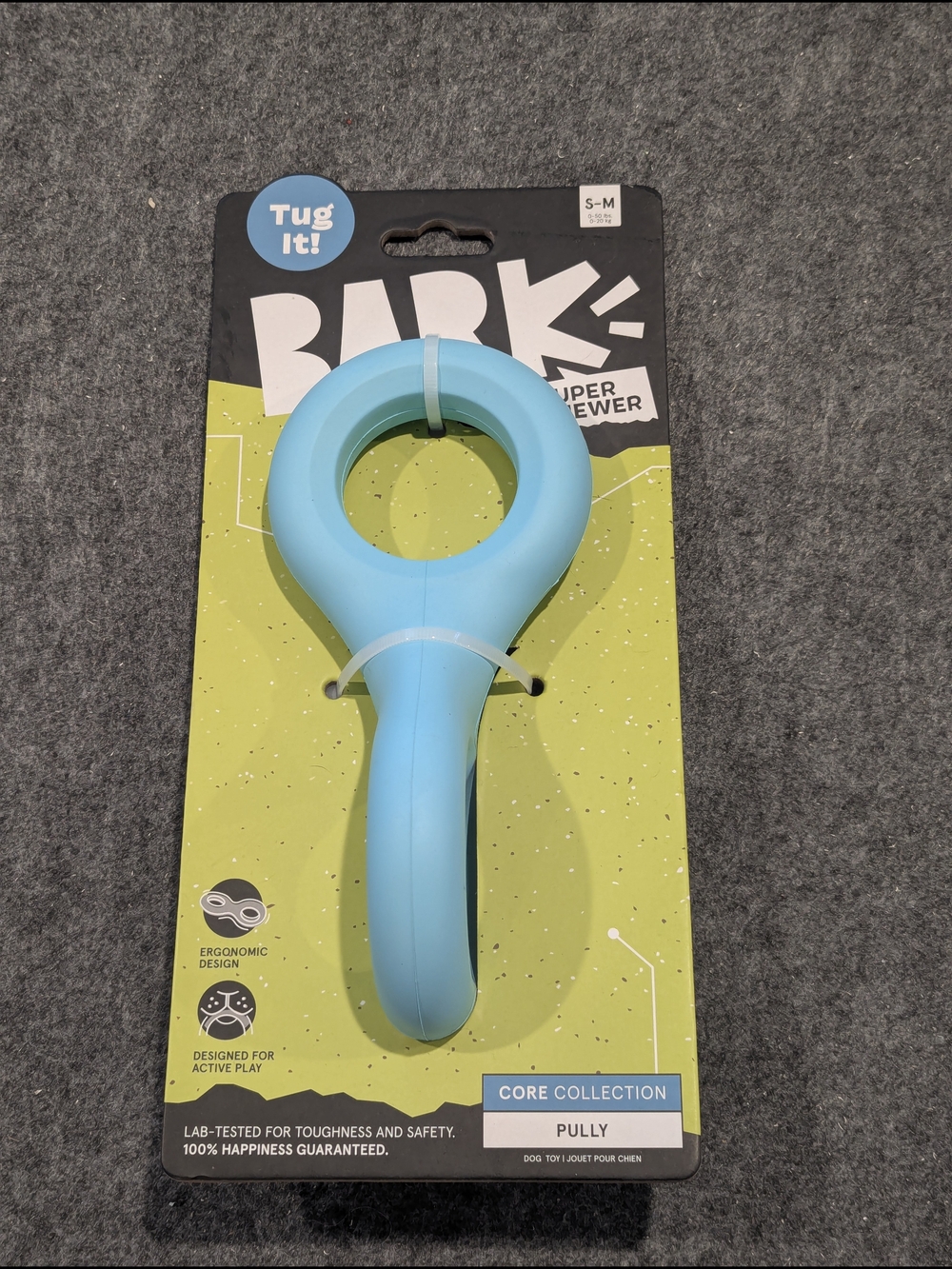BARK Super Chewer Tug-It! Pully Dog Toy, Dishwasher Safe, Natural Rubber